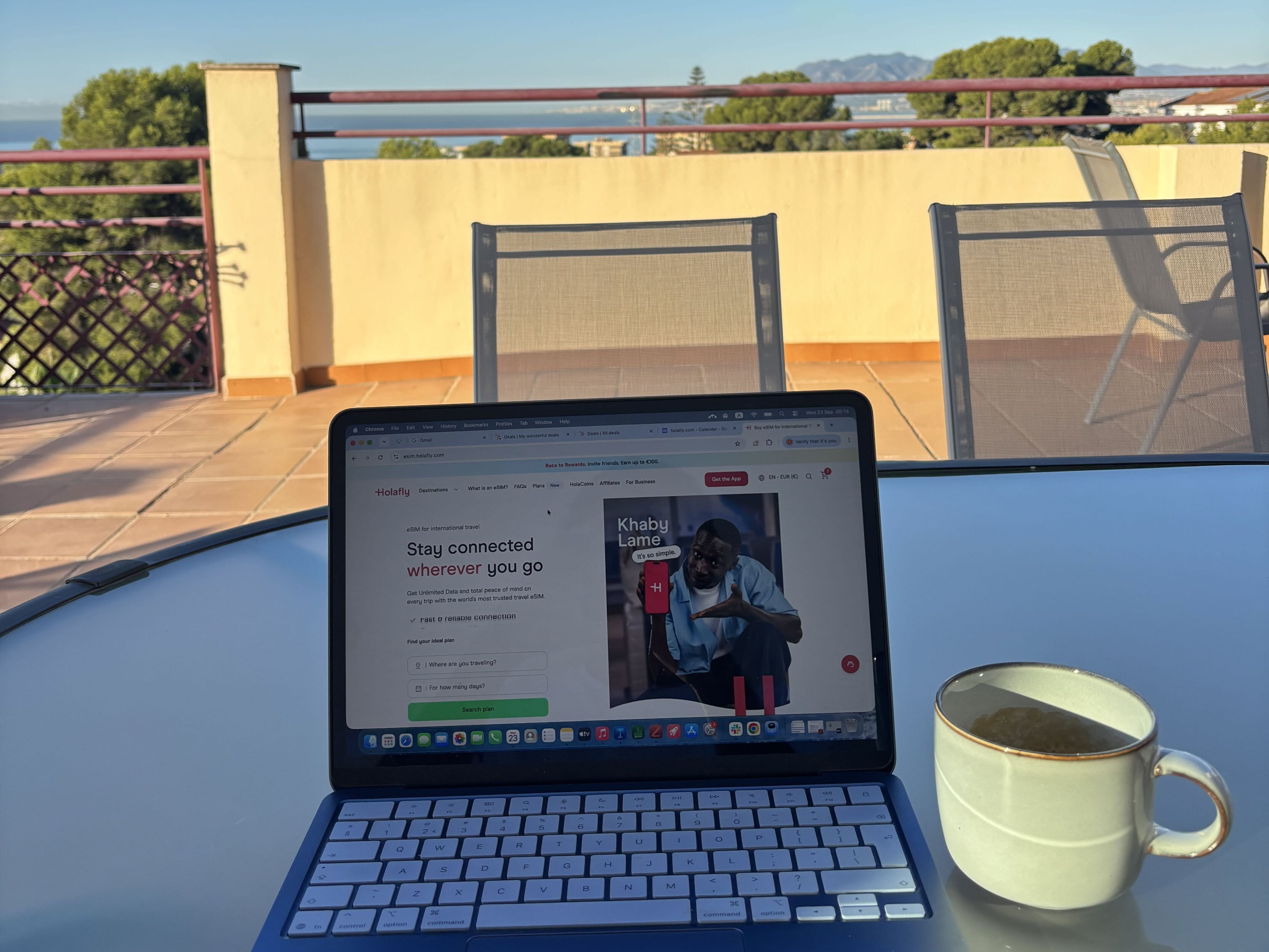 A terrace, a laptop, and no fixed spot.jpg