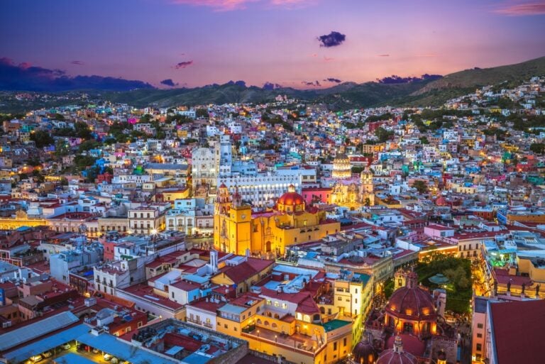 Aerial view of guanajuato