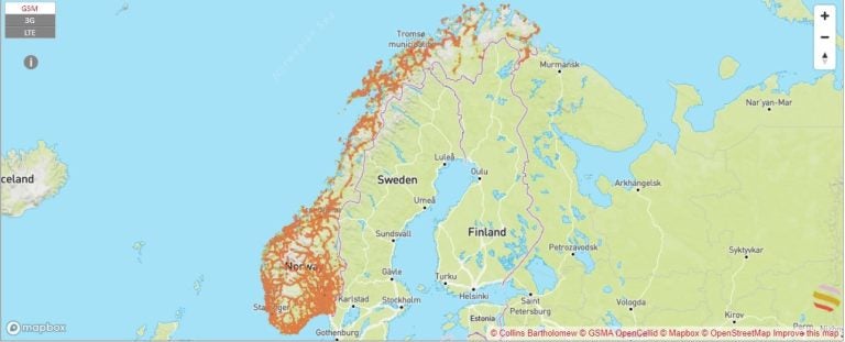 eSIM coverage Norway