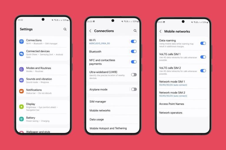 instructions on how to turn on data roaming on samsung