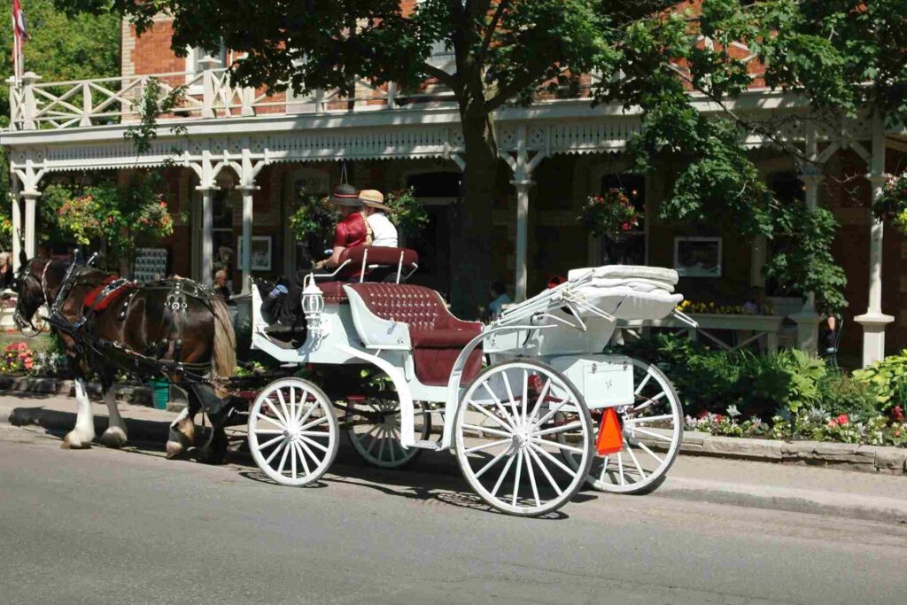 A horse-drawn carriage in Niagara-on-the-lake