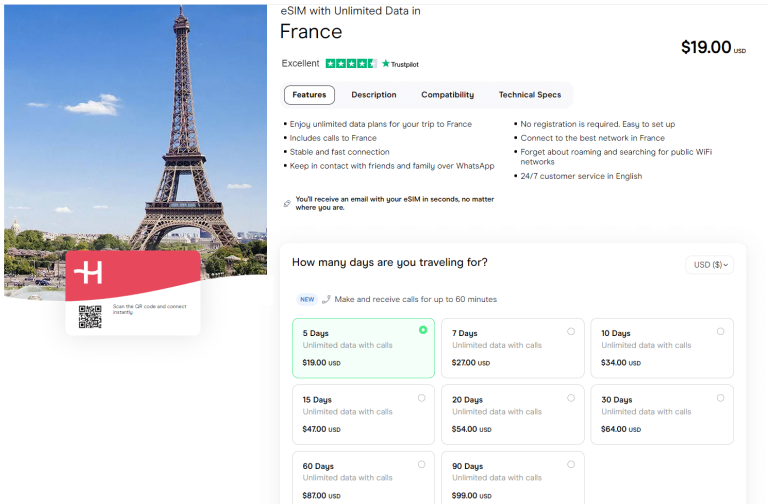eSIM for France