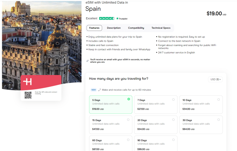 eSIM for Spain