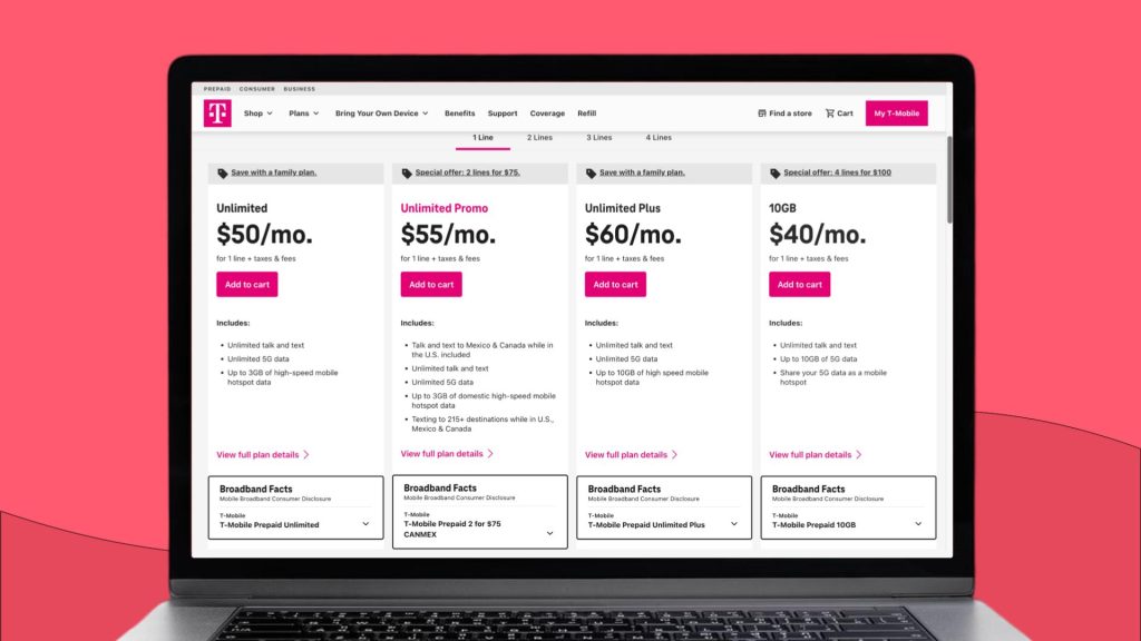 T-Mobile prepaid plans