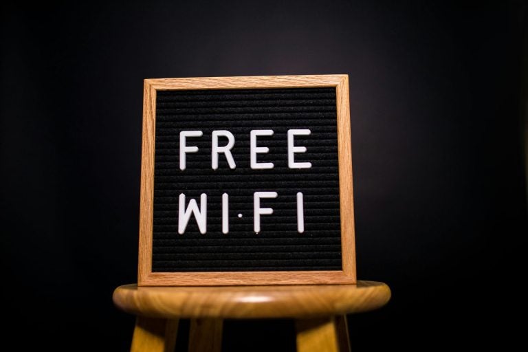 Free WiFi sign