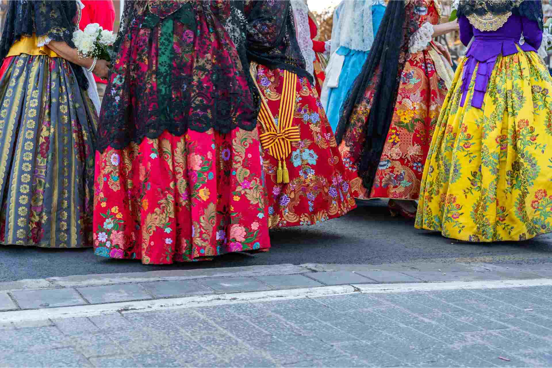 Traditional dresses accompany nearly every traditional celebration in Spain