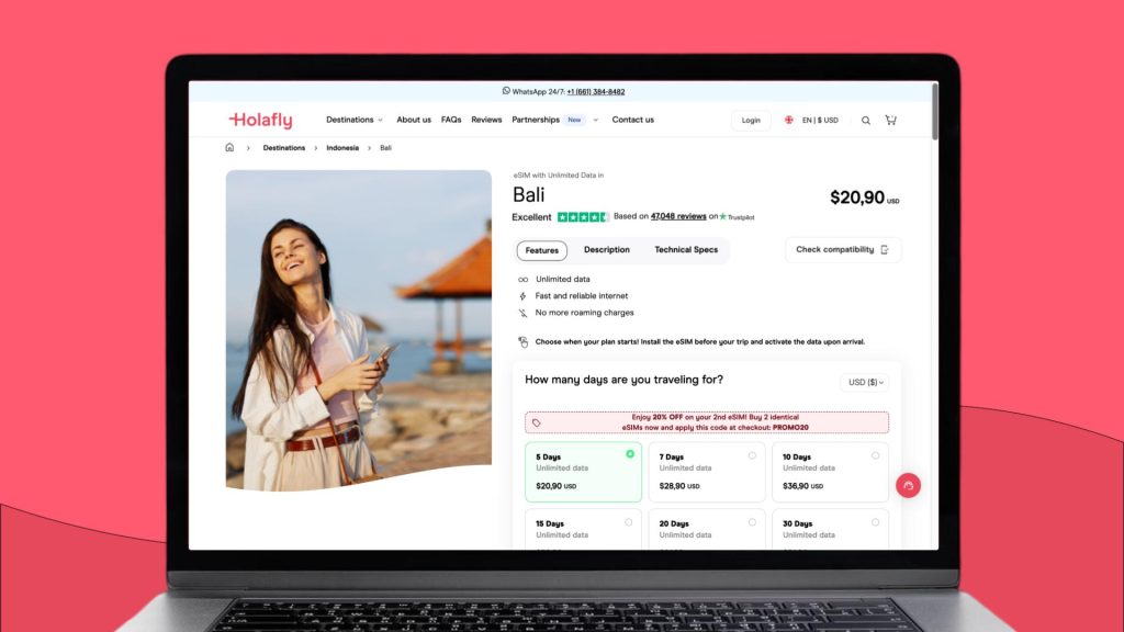 Holafly eSIM for Bali