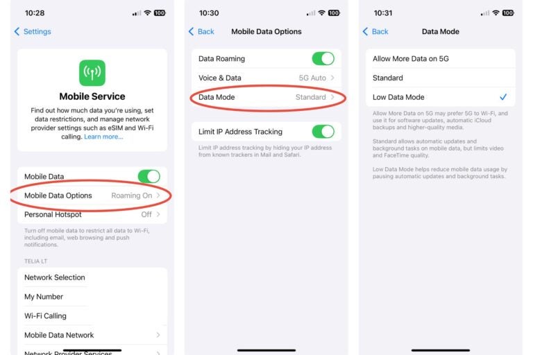 How to turn on low data mode on iPhone