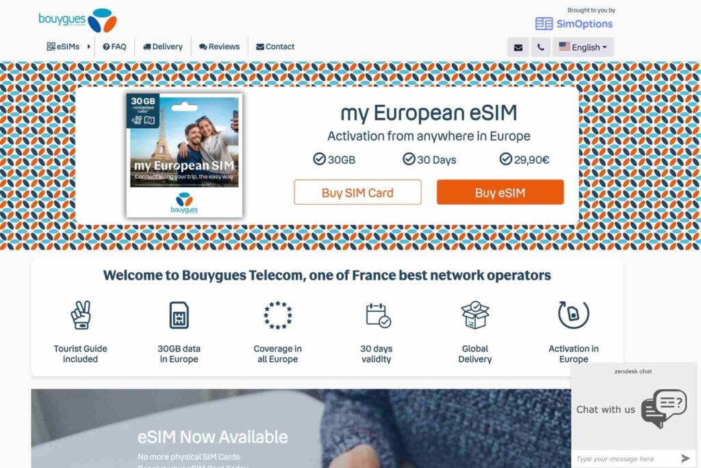 Bouygues eSIM for Europe