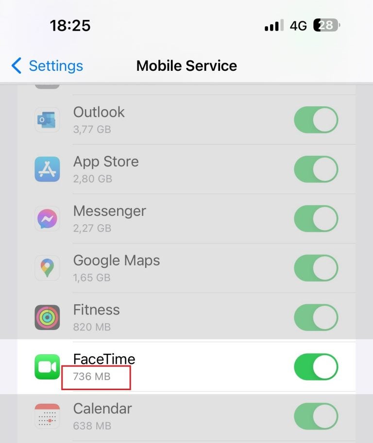 how to check data usage on iphone