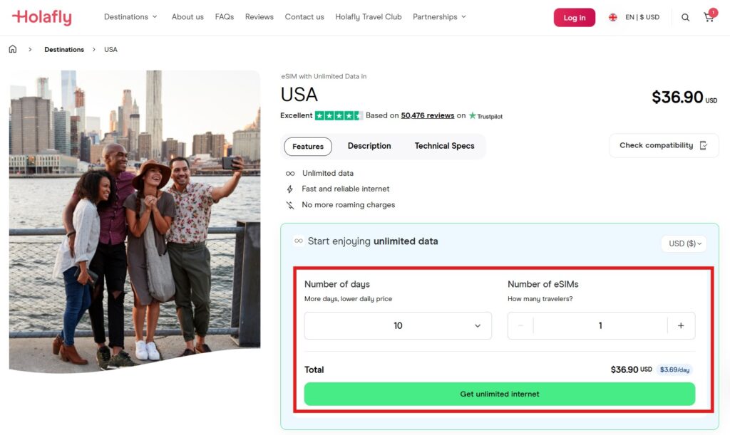holafly esim usa buying guide days
