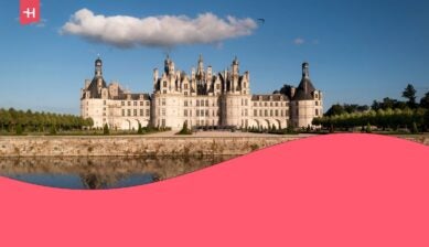 landscape with a castle in france