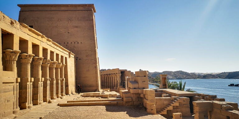 Philae Temple, dedicated to the goddess Isis