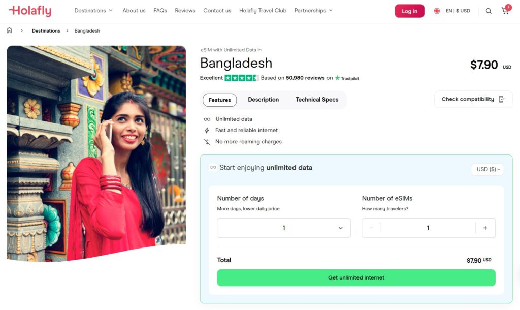 esim with unlimited data for bangladesh