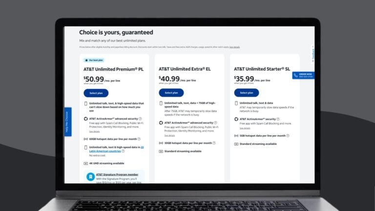 AT&T postpaid eSIM plans
