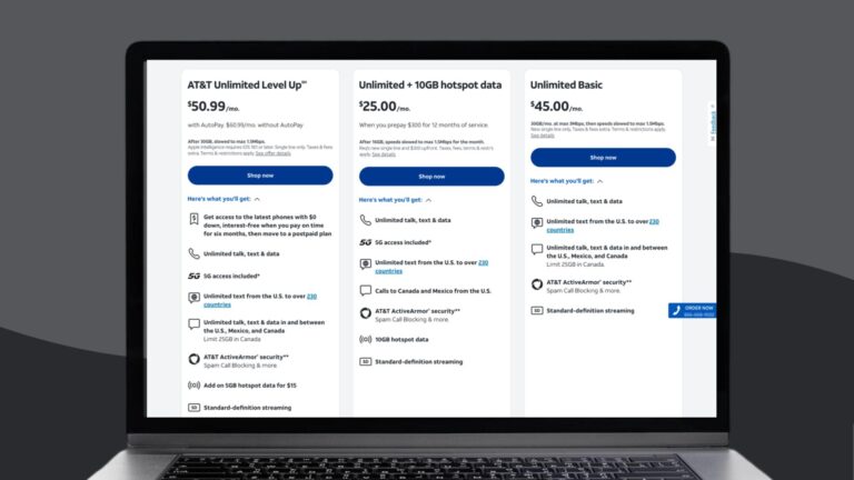 AT&T prepaid eSIM plans