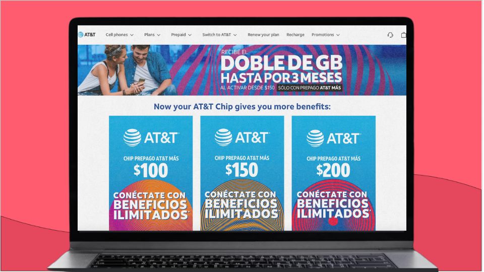 AT&T Mexico home page 