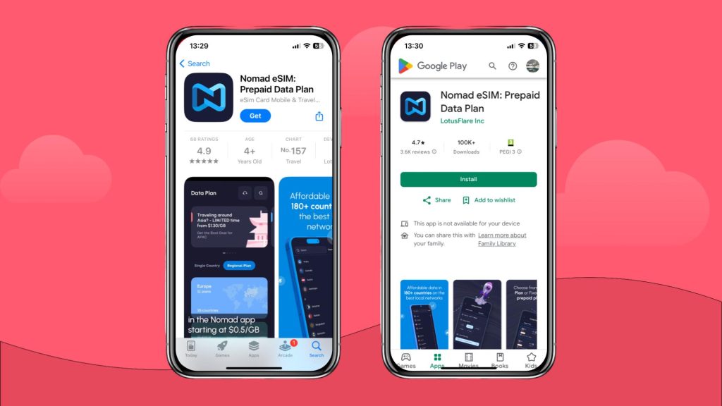 Nomad eSIM apps