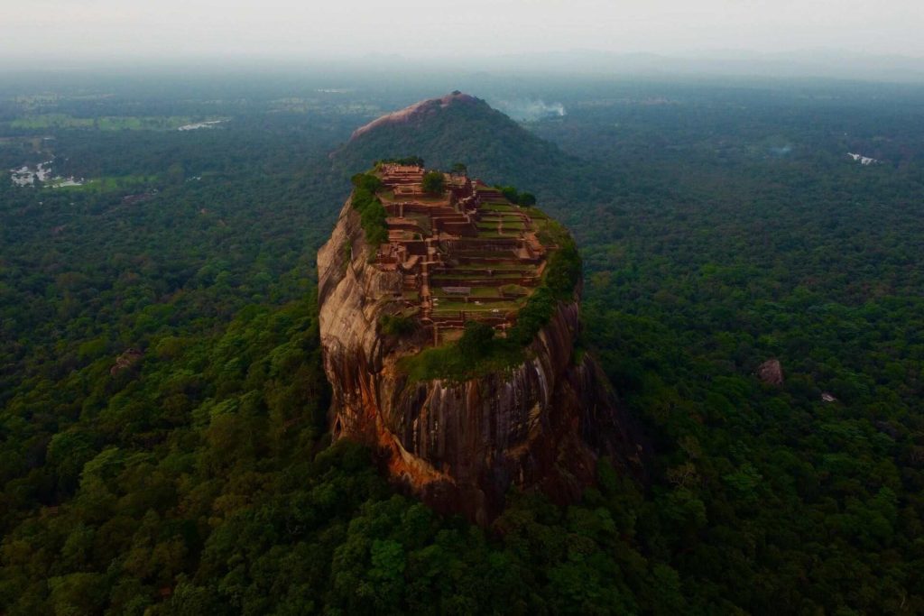 The Sigiriya rock from above