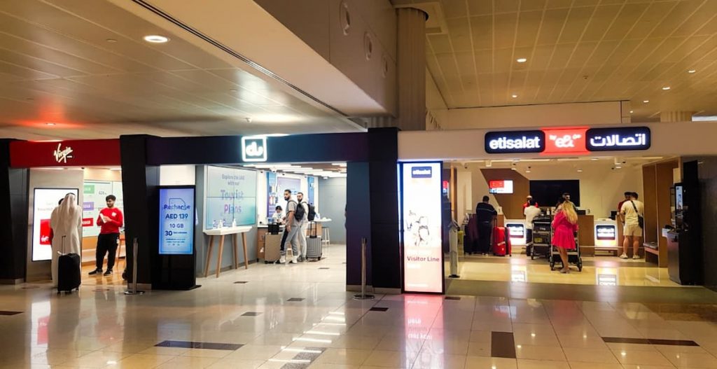 buying prepaid SIM cards in Dubai Airport