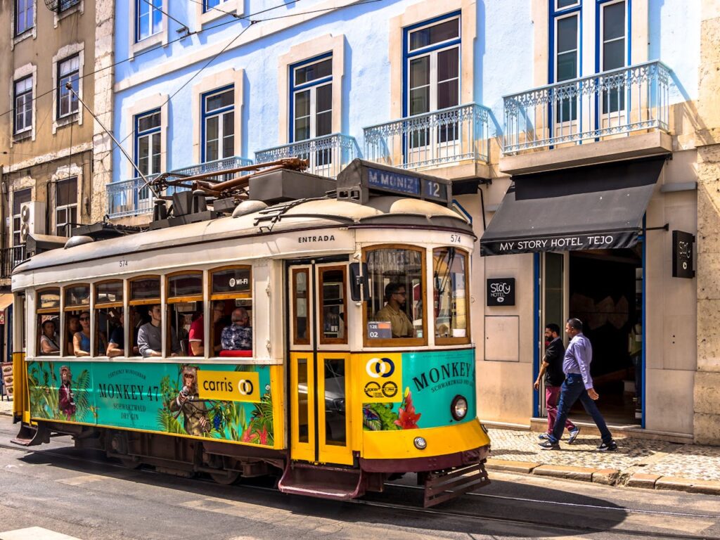 tram 28 in lisbon