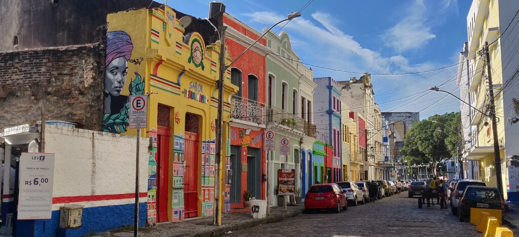 View of a street in Recife, Brazil