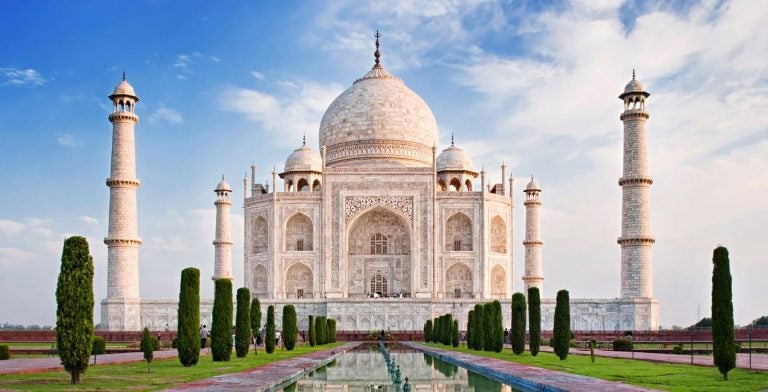 Taj Mahal in sunrise light
