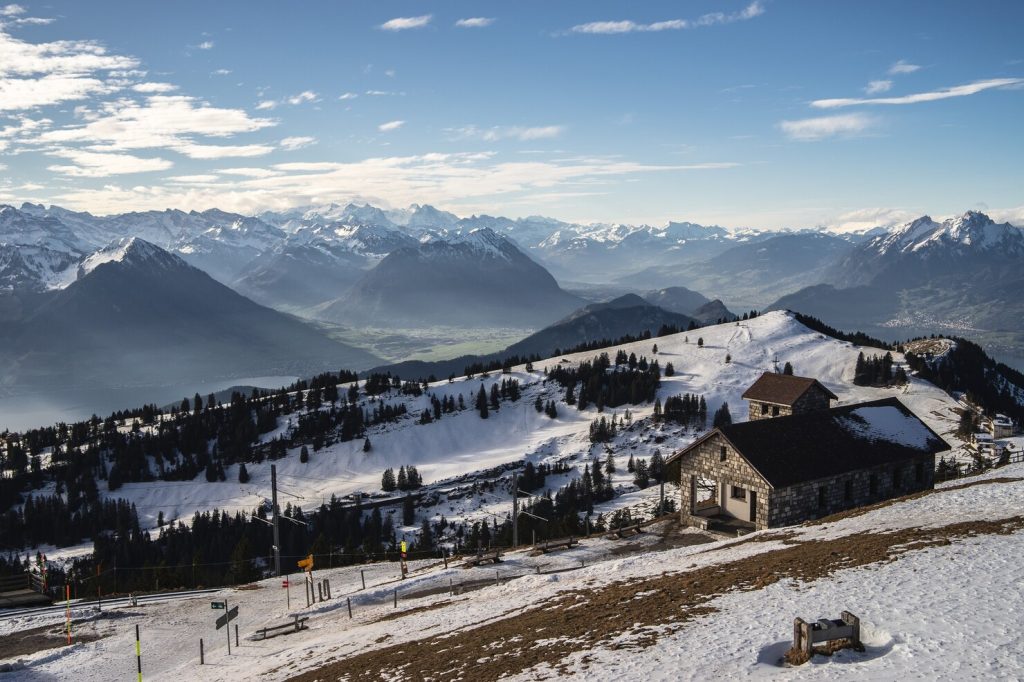 The snow-clad Swiss Alps