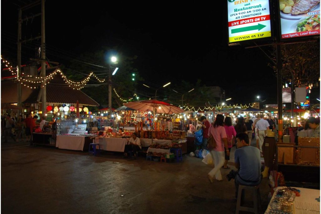 A night market in Chiang Mai Old Town