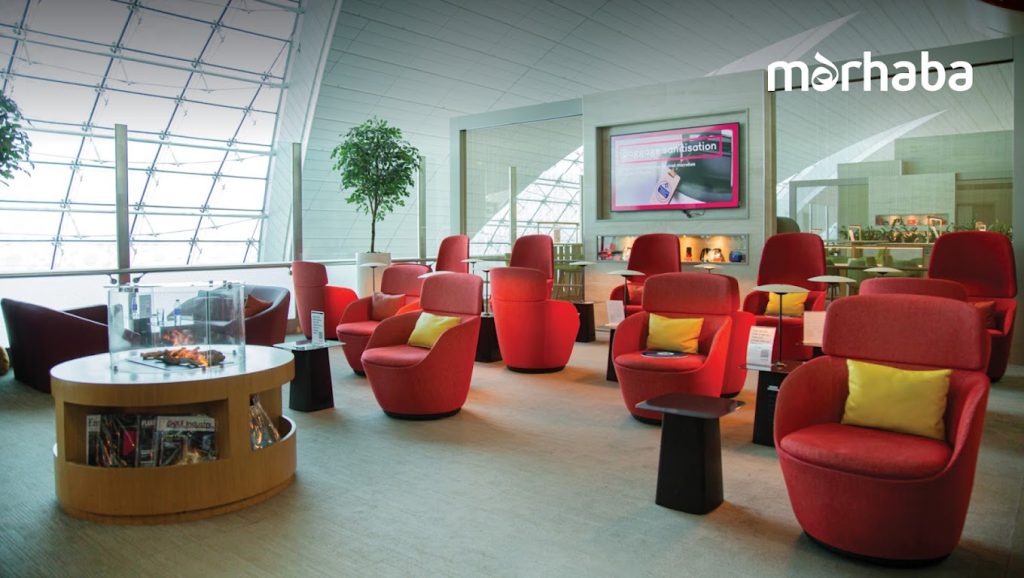 Marhaba Lounge in Terminal 3 DXB.