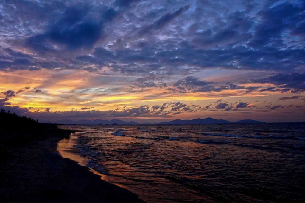 Sunset on the An Bang beach