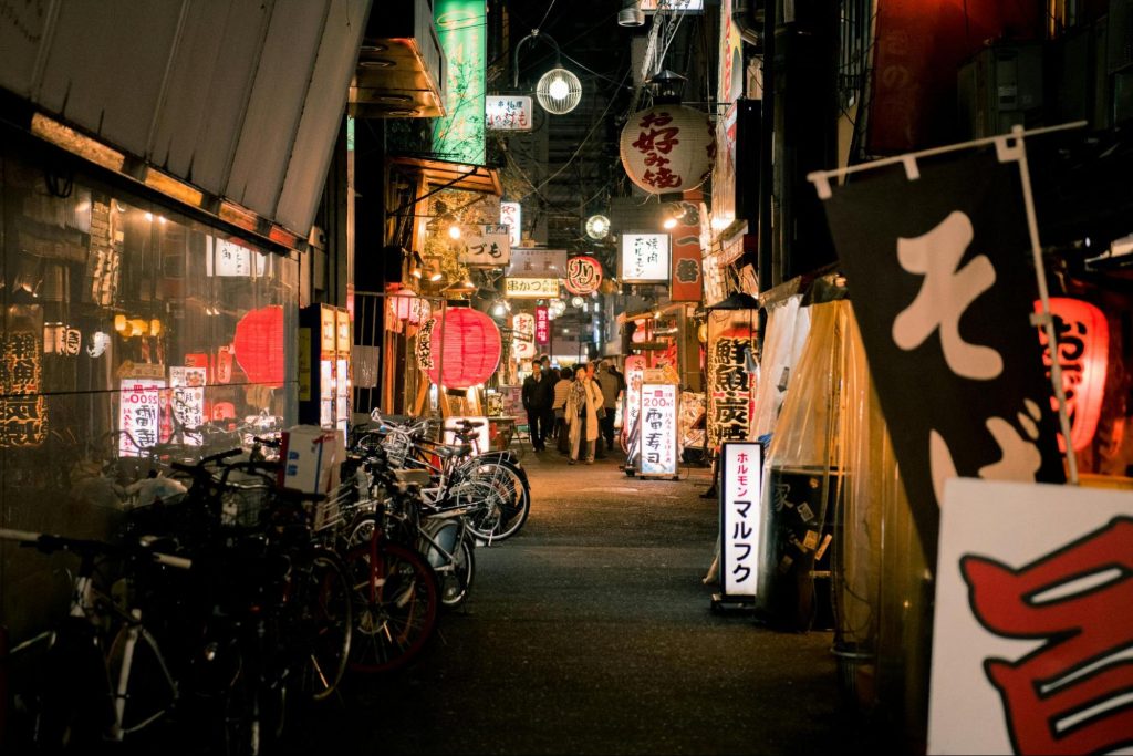 Vibrant nightlife in Osaka