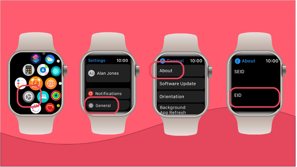 Apple Watch EID number