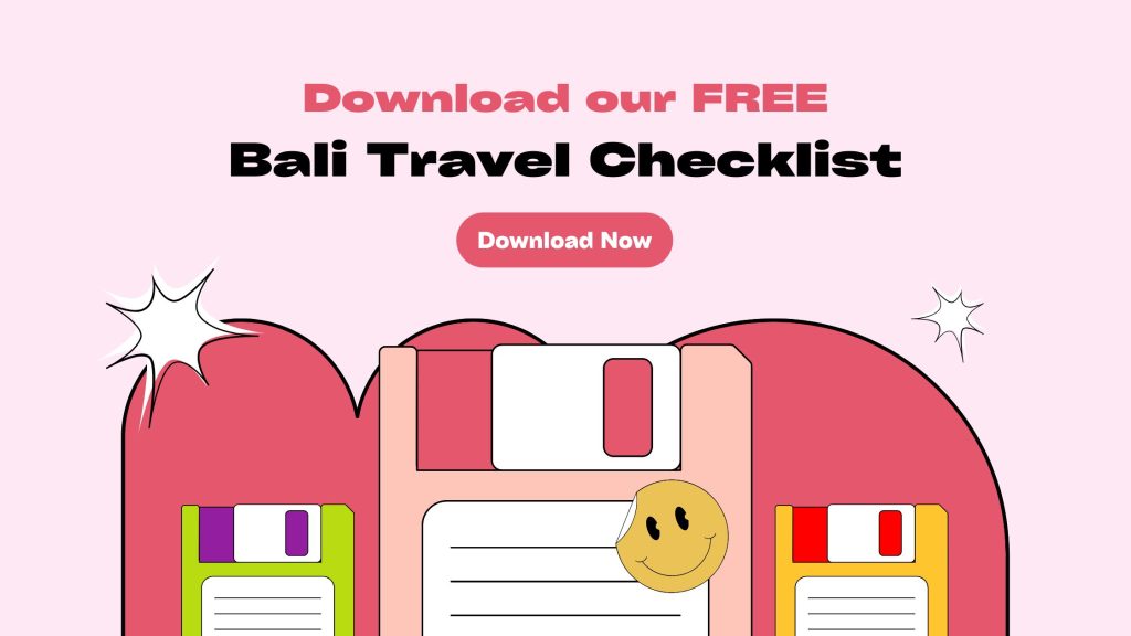 Downloadable Bali packing list image for Bali travel guide