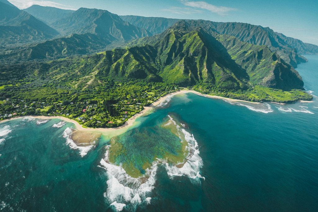 Kauai, an island in Hawaii.