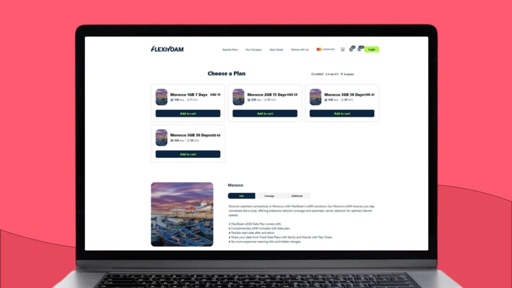 FlexiRoam eSIM for Marrakech.