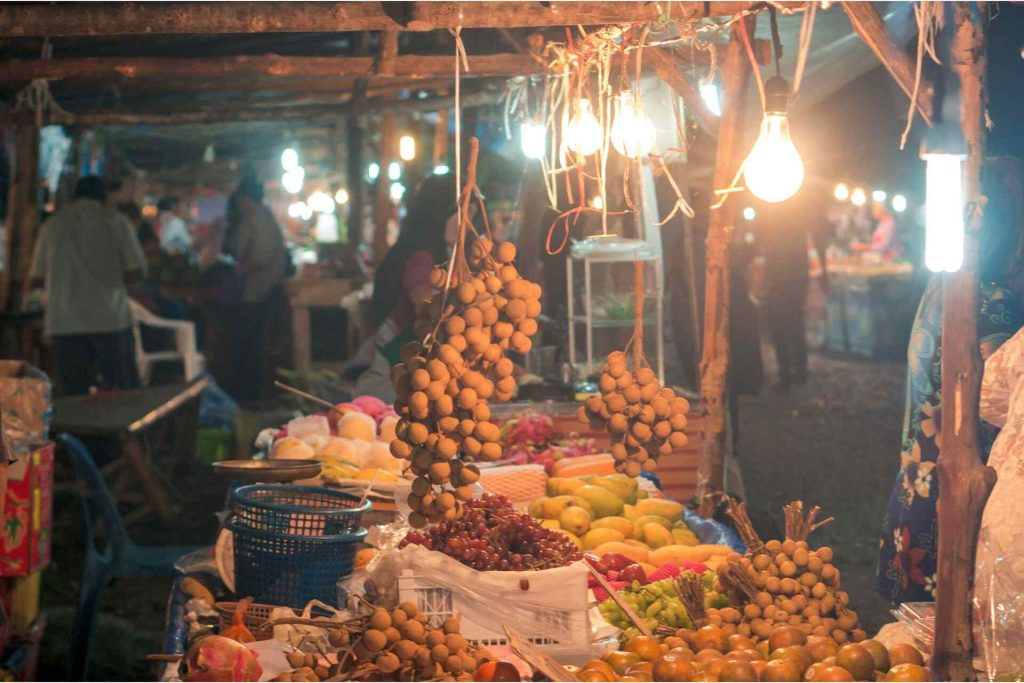 Fresh goods at a stall in Ao Nang Night Market