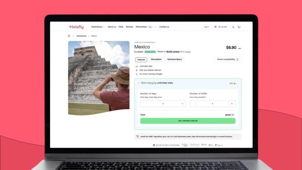 Holafly eSIM for Mexico and Cancun
