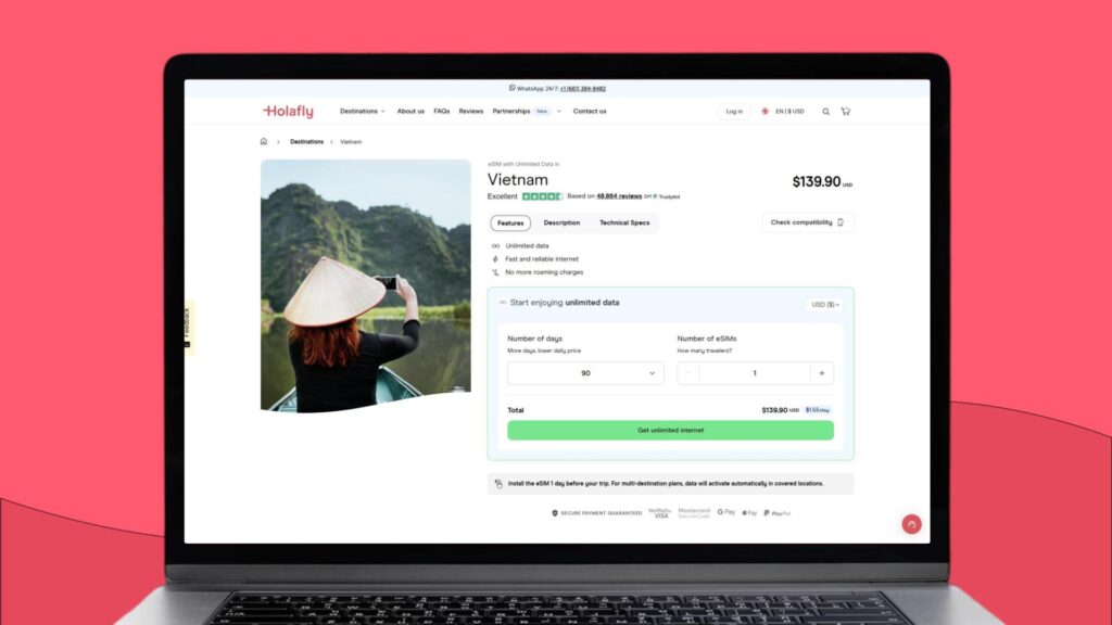 Holafly eSIM for Vietnam.
