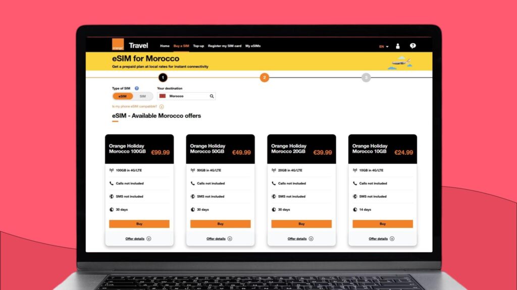 Orange eSIM for Morocco