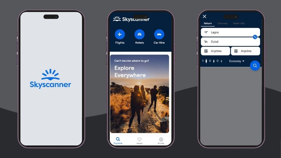 An image of Skyscanner on iPhone