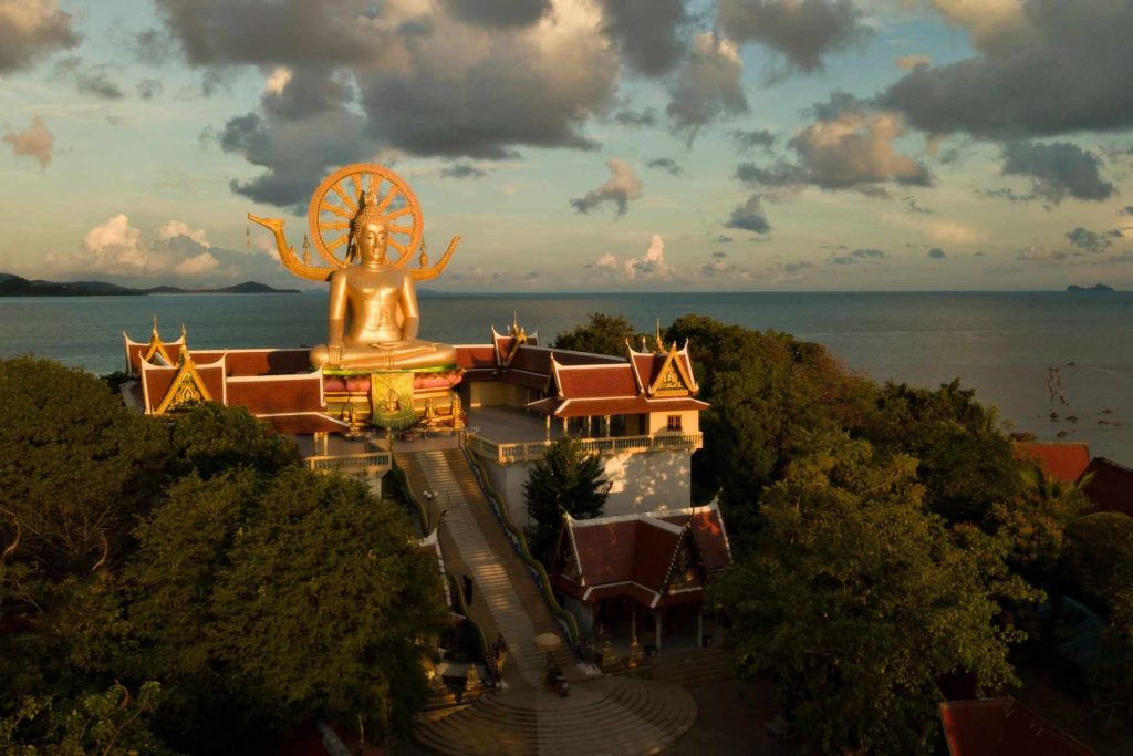 The Big Buddha statue in front of cloudy skies