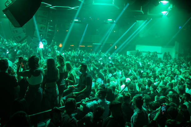 The crowd of people partying at Pacha Ibiza’s grand opening, post the COVID-19 pandemic.