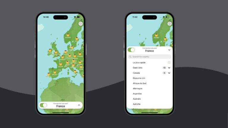 Screenshot of TunnelBear travel apps for iPhone
