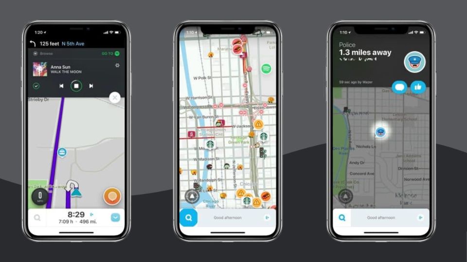 Screenshot of Waze mobile app for iPhone