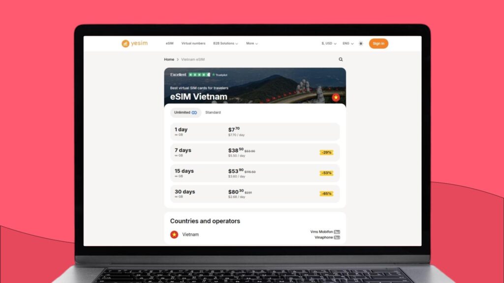 Yesim eSIM for Vietnam