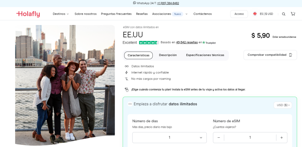 eSIM holafly USA