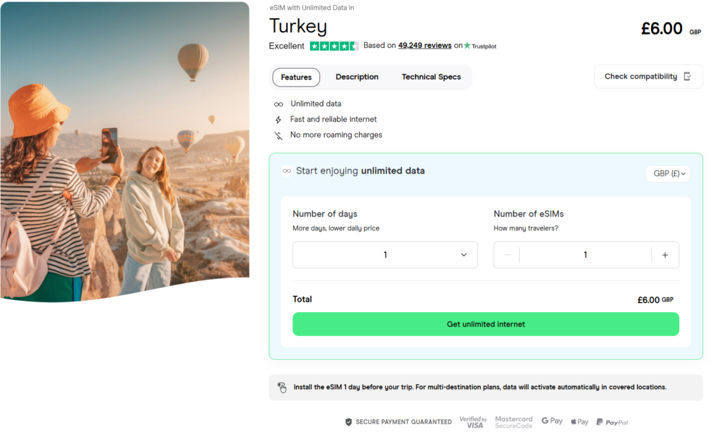 esim for turkey