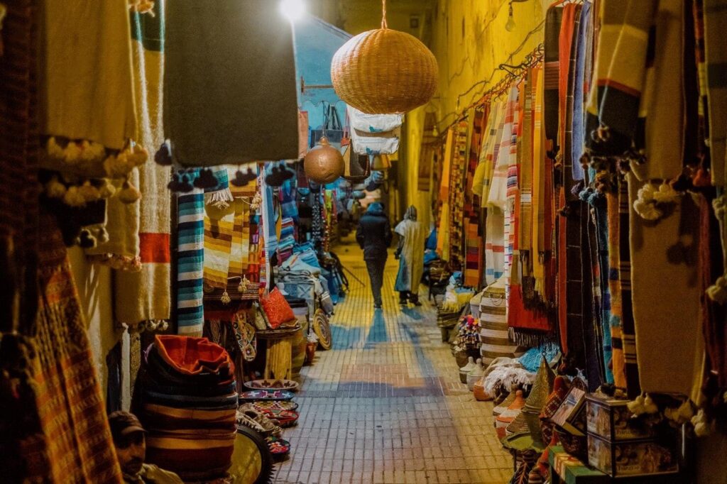 Morocco’s street shopping. 