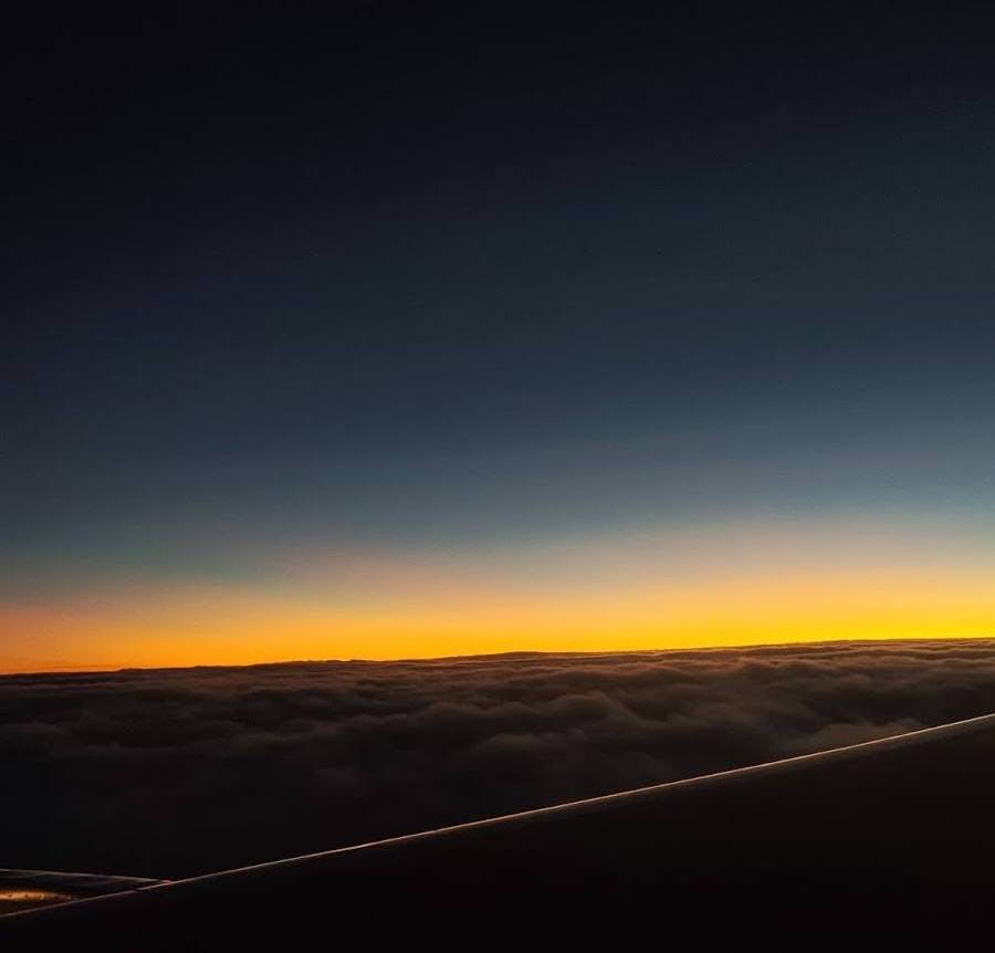 sunrise photo on a flight from bogota to cucuta